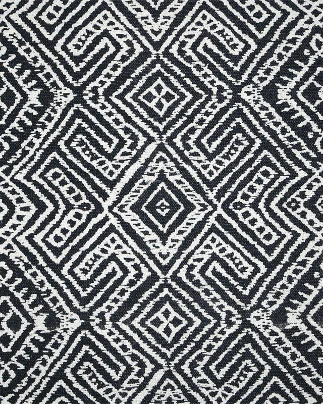 Toile Monaco Motif Géométrique Anthracite - Mercerine