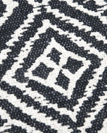 Toile Monaco Motif Géométrique Anthracite - Mercerine