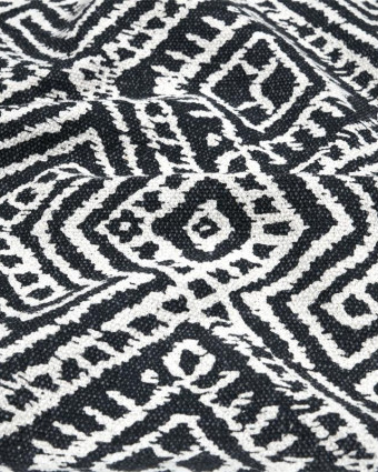 Toile Monaco Motif Géométrique Anthracite - Mercerine