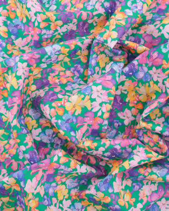 Tissu Liberty Fabrics@ Lily Jane C Vert Violet - Mercerine