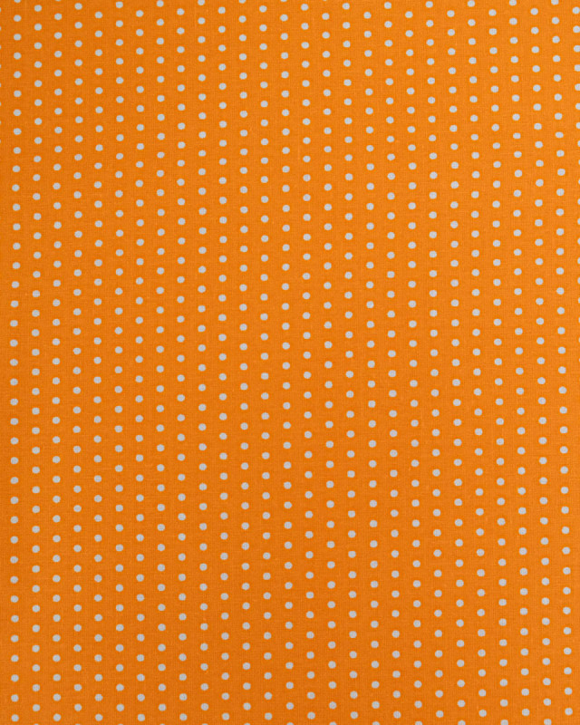 Popeline de Coton Petits Pois Pop Carotte - 110cm - Mercerine