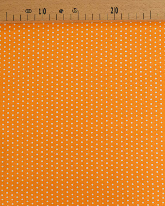 Popeline de Coton Petits Pois Pop Carotte - 110cm - Mercerine