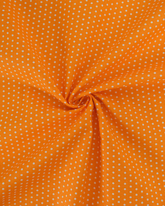 Popeline de Coton Petits Pois Pop Carotte - 110cm - Mercerine