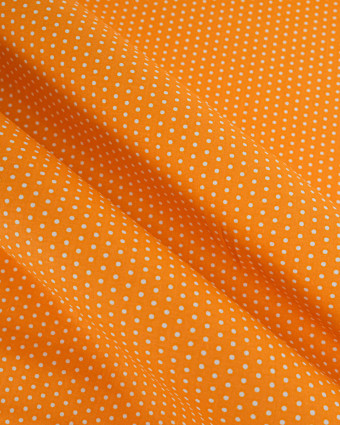 Popeline de Coton Petits Pois Pop Carotte - 110 cm - Mercerine