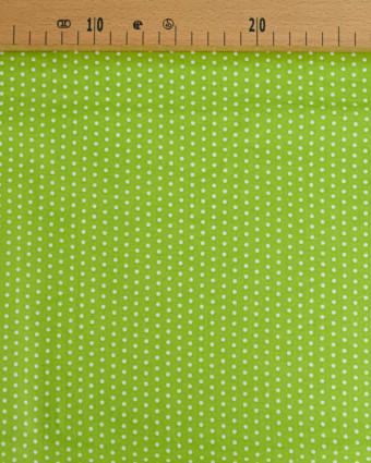 Popeline de Coton Petits Pois Pop Vert - 110 cm - Mercerine