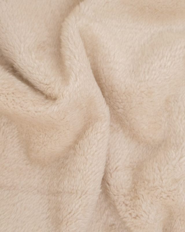Tissu Velours Côtelé Envers Sherpa Safran - Mercerine