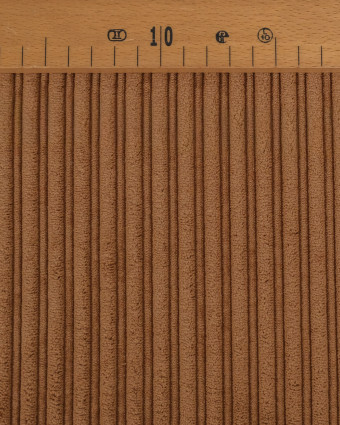 Tissu Velours Côtelé Envers Sherpa Cacao - Mercerine