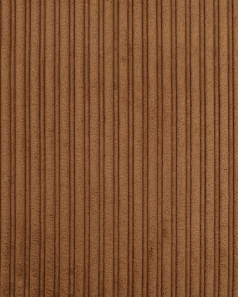 Tissu Velours Côtelé Envers Sherpa Cacao - Mercerine