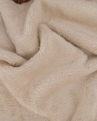 Tissu Velours Côtelé Envers Sherpa Cacao - Mercerine
