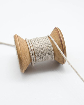 Cordon Lin - Naturel et Lurex Or - 3mm - Mercerine