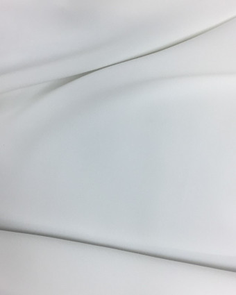 Tissu crêpe envers satin blanc Cristina - par 10cm -  Mercerine