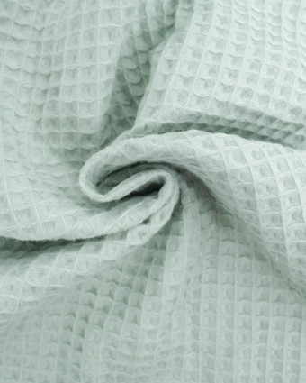 Tissu nid d'abeille Vert D'eau - Mercerine