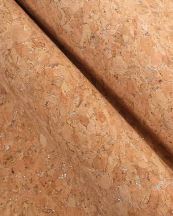 Tissu de liège Lurex Argent - Mercerine