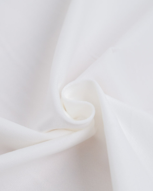 Velours Lisse Uni Ecru - Mercerine