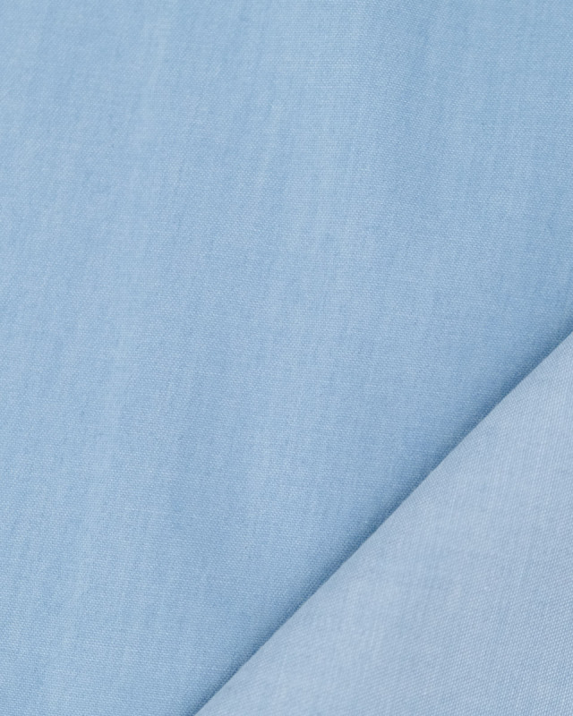 Chambray De Coton James Bleu Clair - Mercerine