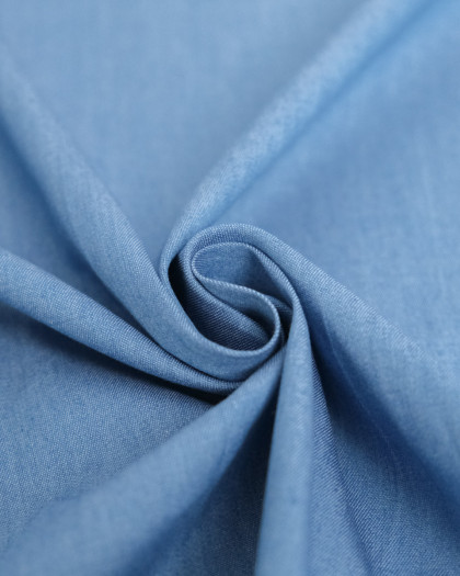 Chambray De Coton James Bleu - Mercerine