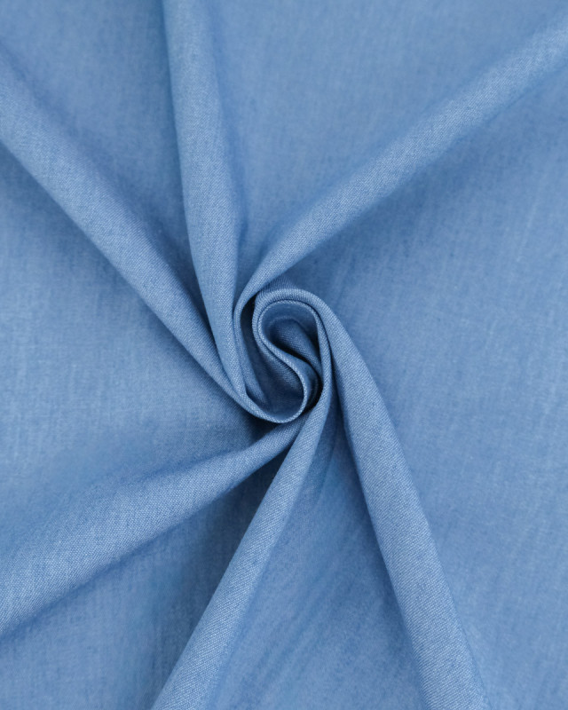 Chambray De Coton James Bleu - Mercerine