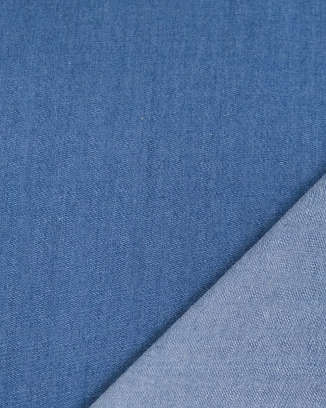 Chambray De Coton James Bleu Indigo - Mercerine