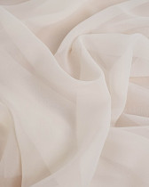 Tissu Georgette de Soie Uni Ecru