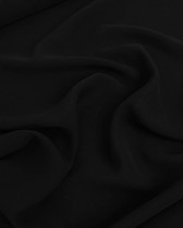 Tissu Georgette de Soie Uni Noir