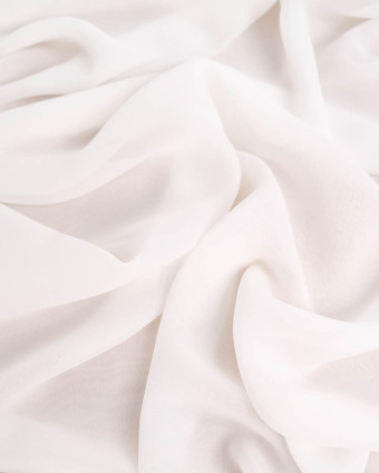 Tissu Georgette de Soie Uni Blanc - Mercerine