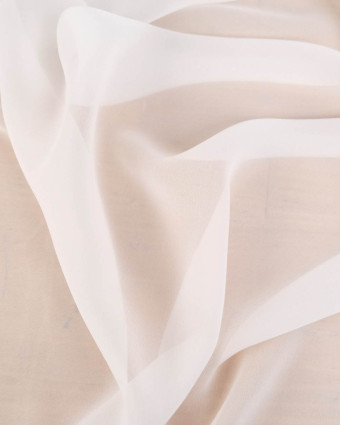 Tissu Georgette de Soie Uni Blanc - Mercerine
