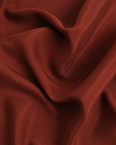 Tissu Satin De Soie Terracotta