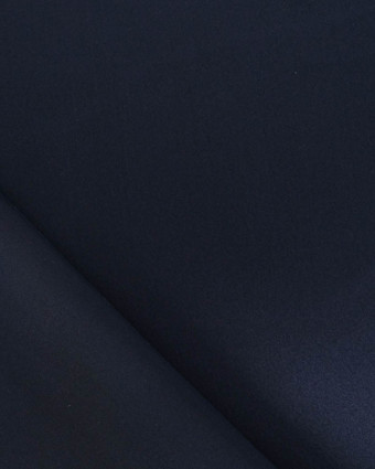 Tissu Satin De Soie Bleu Marine - Mercerine