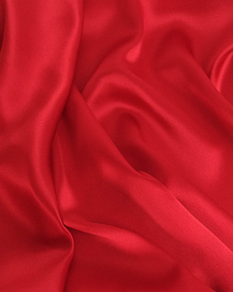 Tissu Satin De Soie Rouge - Mercerine