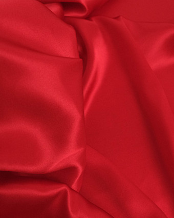 Tissu Satin De Soie Rouge - Mercerine