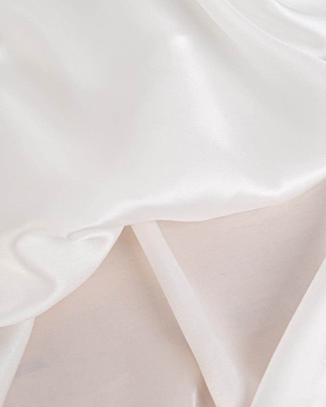 Tissu Satin De Soie Blanc - Mercerine