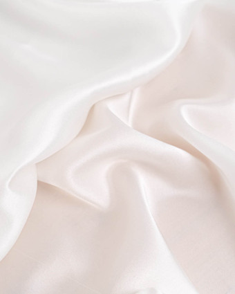 Tissu Satin De Soie Blanc - Mercerine