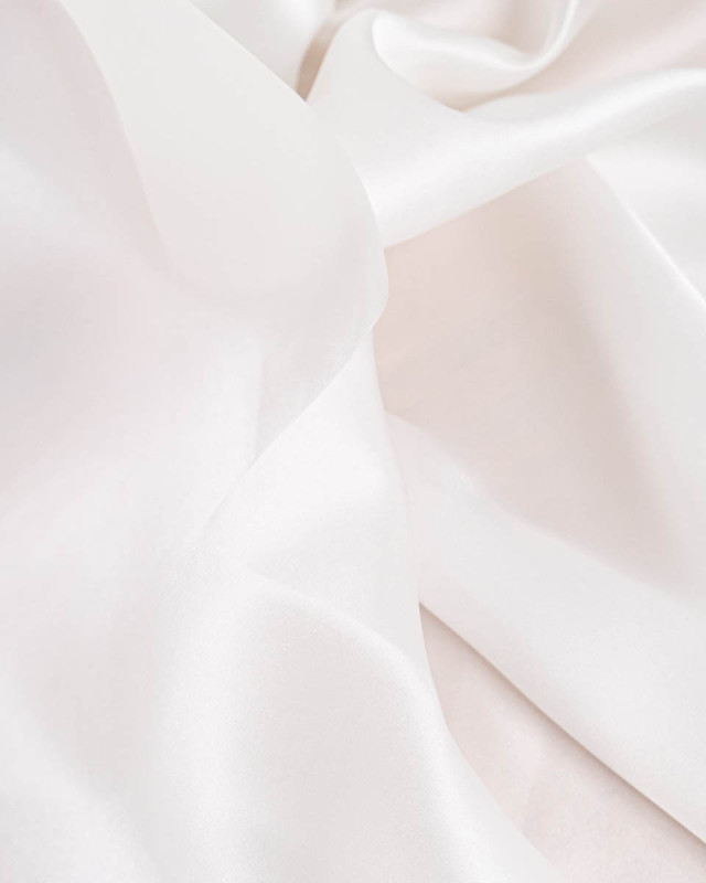 Tissu Satin De Soie Blanc - Mercerine