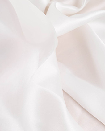 Tissu Satin De Soie Blanc - Mercerine