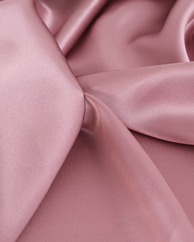 Tissu Satin De Soie Rose Ancien - Mercerine