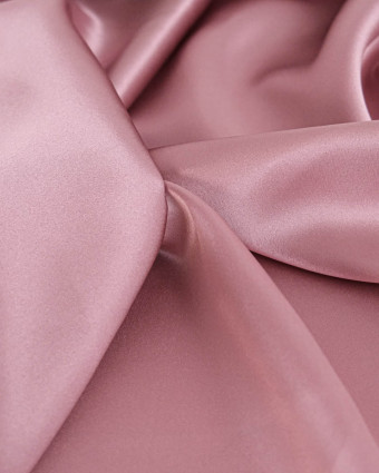 Tissu Satin De Soie Rose Ancien - Mercerine