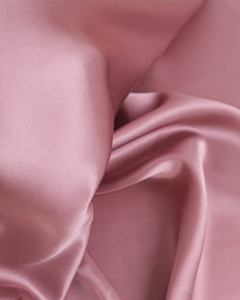 Tissu Satin De Soie Rose Ancien - Mercerine