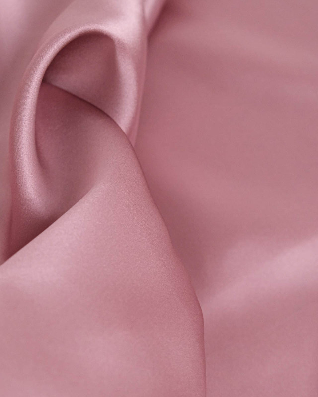Tissu Satin De Soie Rose Ancien - Mercerine