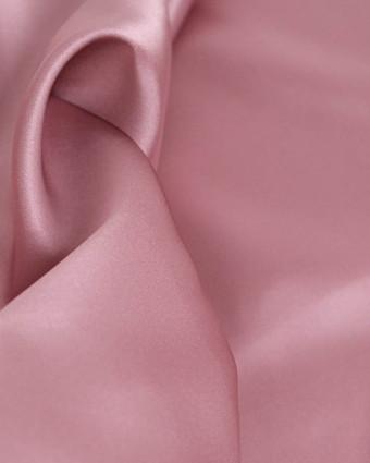 Tissu Satin De Soie Rose Ancien - Mercerine