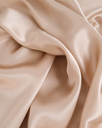 Tissu Satin De Soie Sable - Mercerine