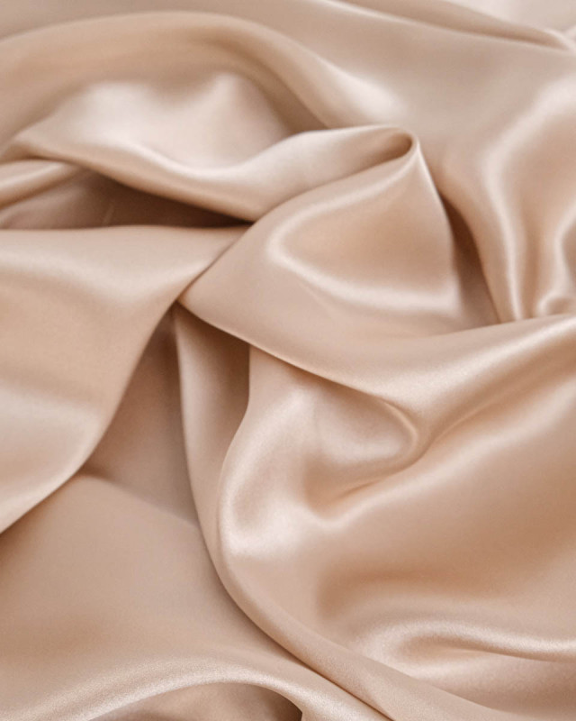Tissu Satin De Soie Sable - Mercerine