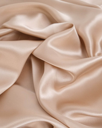 Tissu Satin De Soie Sable - Mercerine
