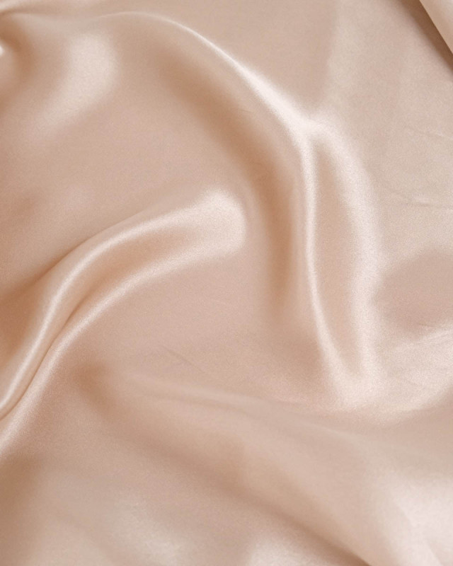Tissu Satin De Soie Sable - Mercerine