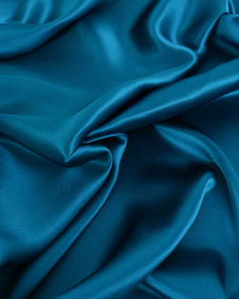 Tissu Satin De Soie Emeraude - Mercerine