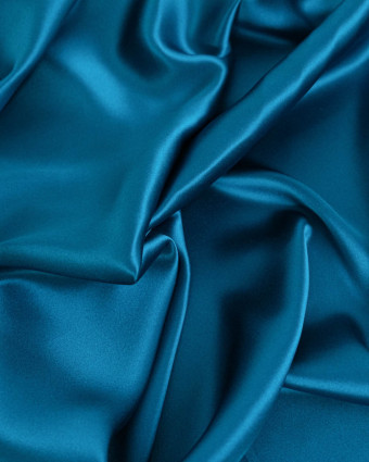 Tissu Satin De Soie Emeraude - Mercerine