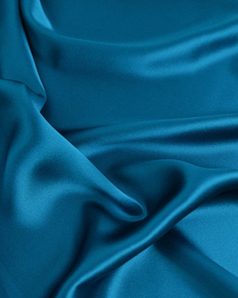 Tissu Satin De Soie Emeraude - Mercerine