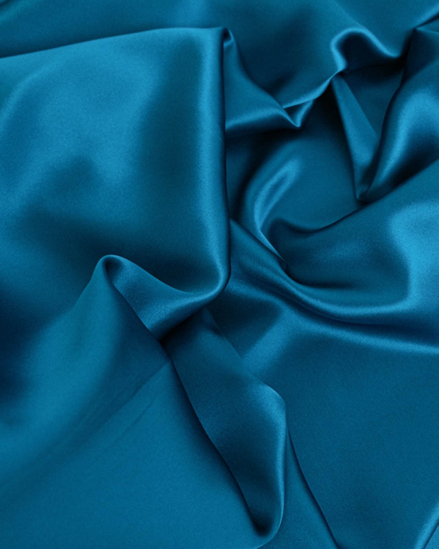 Tissu Satin De Soie Emeraude - Mercerine