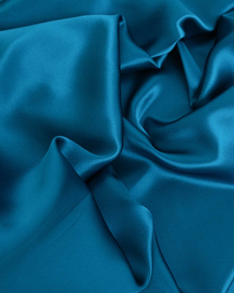 Tissu Satin De Soie Emeraude - Mercerine