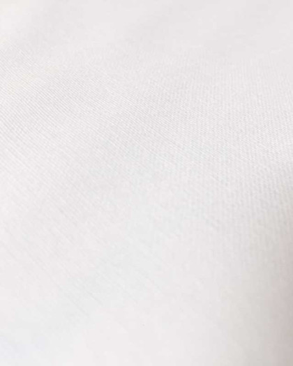 Coupon - Tissu coton uni blanc oekotex Henry - par 10cm