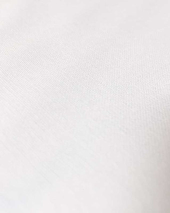 Coupon - Tissu coton uni blanc oekotex Henry - par 10cm